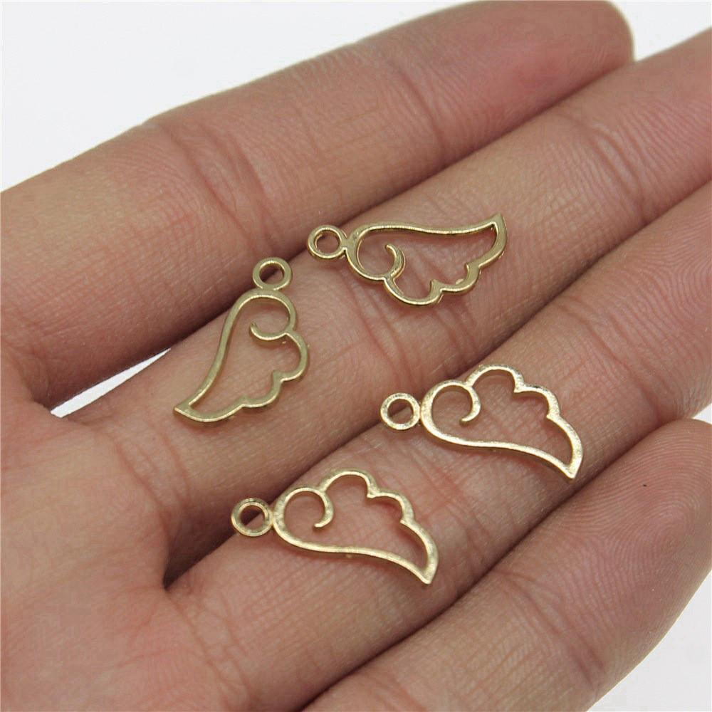 Small Angel Wings Charms Pendant Female Jewellery Bulk Ethnic Art Supplies