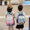 Trendy Korean Style Dual Color School Backpack For Kids With Breathable Nylon Fabric