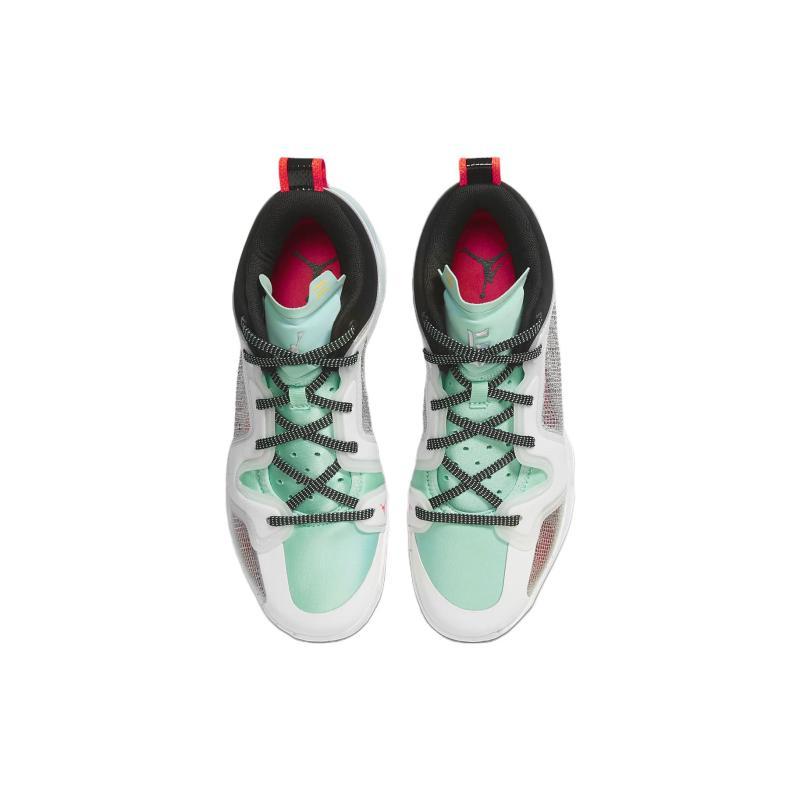 Jordan Air Jordan 37 Basketball Shoes Unisex Low Top White/Green Jordan FB8486-130