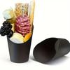 50pcs Disposable French Fries Cup Water Proof Ice Cream Cup Kraft Paper Slant Cup  Party