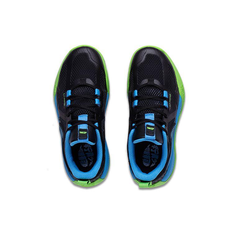 Li Ning Childrens Tian Ying Lightweight Basketball Shoes Kids sneaker Green Black Blue YKBT054-5