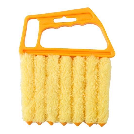 

Щетка для чистки жалюзи Эргономичная ручка Легкая мягкая плюшевая не повреждающая щетка для пыли Пластиковый очиститель для жалюзи Инструмент для чистки жёлтый