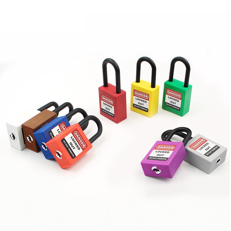 OEM Nylon 38mm 76mm Shackle Steel Insulation Security Lockout Best Safety Padlock LOTO Locks