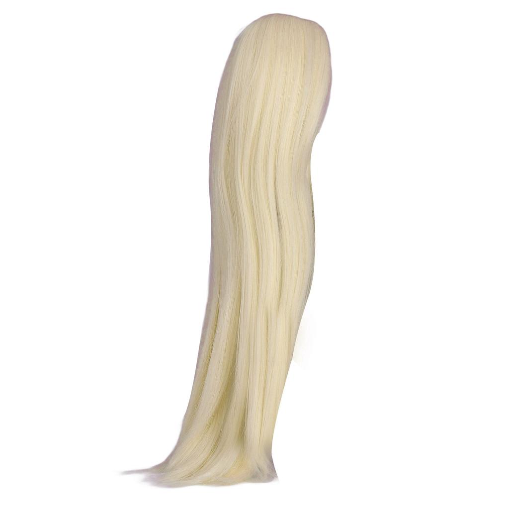 1/3 Ball Jointed Doll Wig Centre Parting Easy Styling Glossy Feel High Temperature Silk Doll Hair Wig for Kids Light Gold