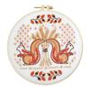 Animal Stamped Cross Stitch Embroidery Kits with Hoop Cloth Color Thread