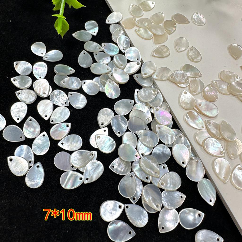 10Pcs, White Natural Shell Pendant Charms With Hole, for Jewelry Making DIY Necklace Accessories, Mini Gifts Bulk