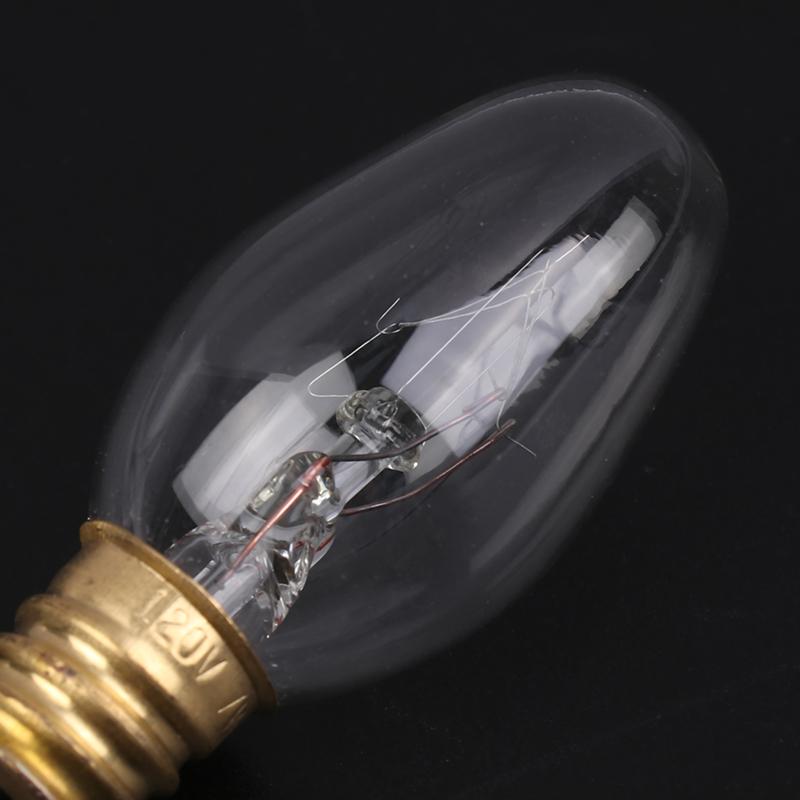 10Pcs E12 120V 7W Transparent Warm Yellow Color Tungsten Lamp Light Bulb For Decoration Salt Rangehood Refrigerator Lamp