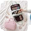 Polka Dot Cosmetic Bag Large Capacity Pu Waterproof Travel Toiletry Organizer Three-Layer Partition Travel Storage Bag
