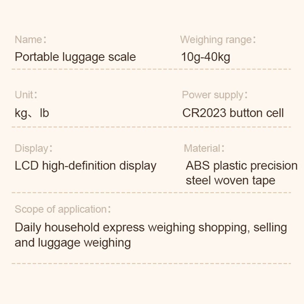 Portable Electronic Luggage Scale kg/Ib Digital Hanging Scales  Baggage Weight Check