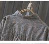 Women's Small Floral Cotton Linen Long Sleeve Shirt - Artistic Casual Spring/Autumn Outerwear