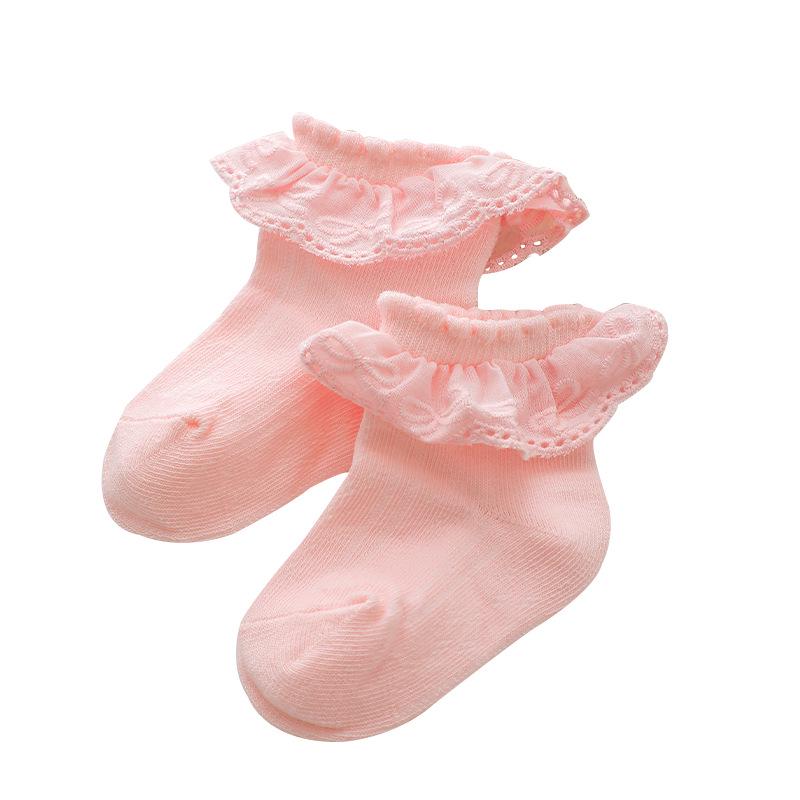 White Lace Princess Socks for Little Girls - Spring & Autumn