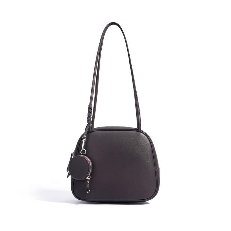 

High End Versatile Retro Simple Pillow Bag Women s Genuine Leather Handbag Shoulder 24x9x20cm кофейный