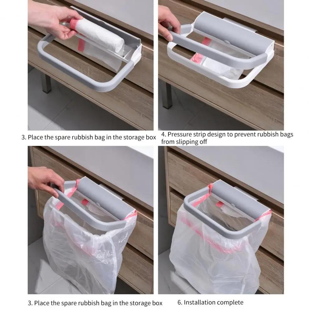 Useful Trash Bag Rack Long Lasting Waste Bin Shelf Waterproof Hanging Type No Need To Bend Waste Bin Shelf
