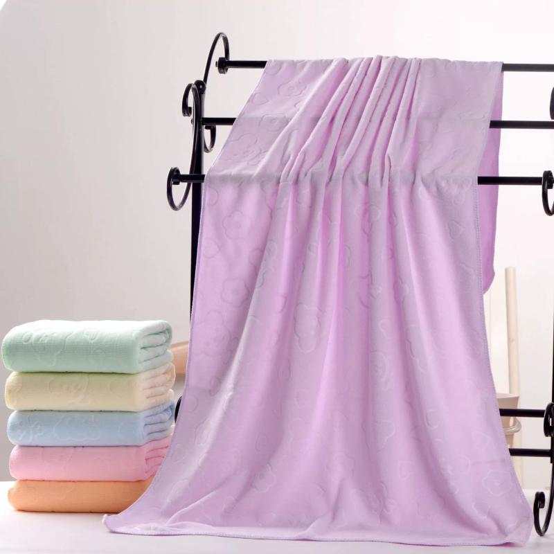 70*140cm Ultra-fine Fiber Quick Drying Towel Thick Soft Absorbent Teddy Bear Embossed Shower Towel