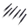 6Pcs Anti-Static Esd Tweezers Repair Tool Precision Curved Straight Tweezers