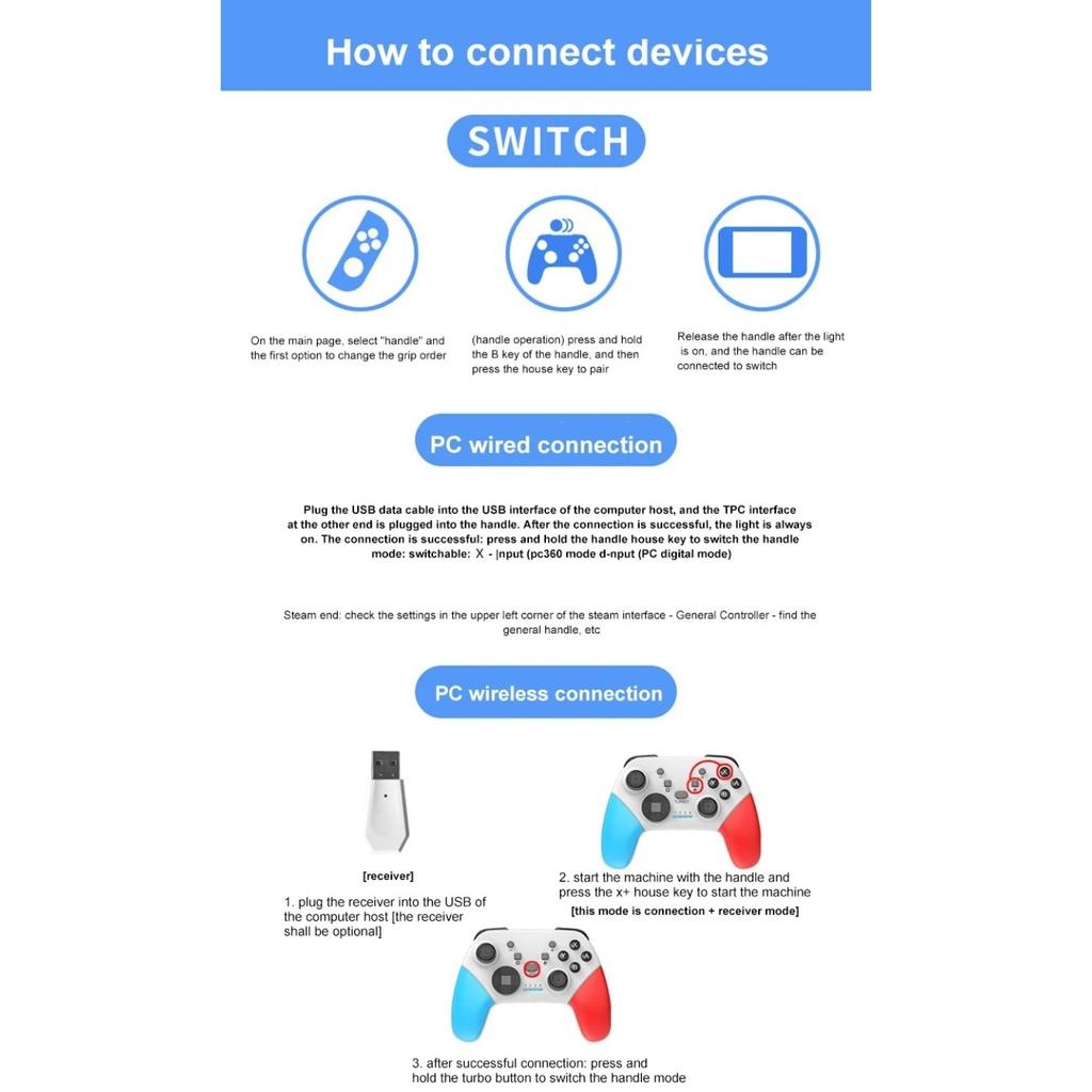 S01 Bluetooth-Compatible Game Controller Wireless Gamepad Met Motor 6-Axis Nintendo Switch Android Pc