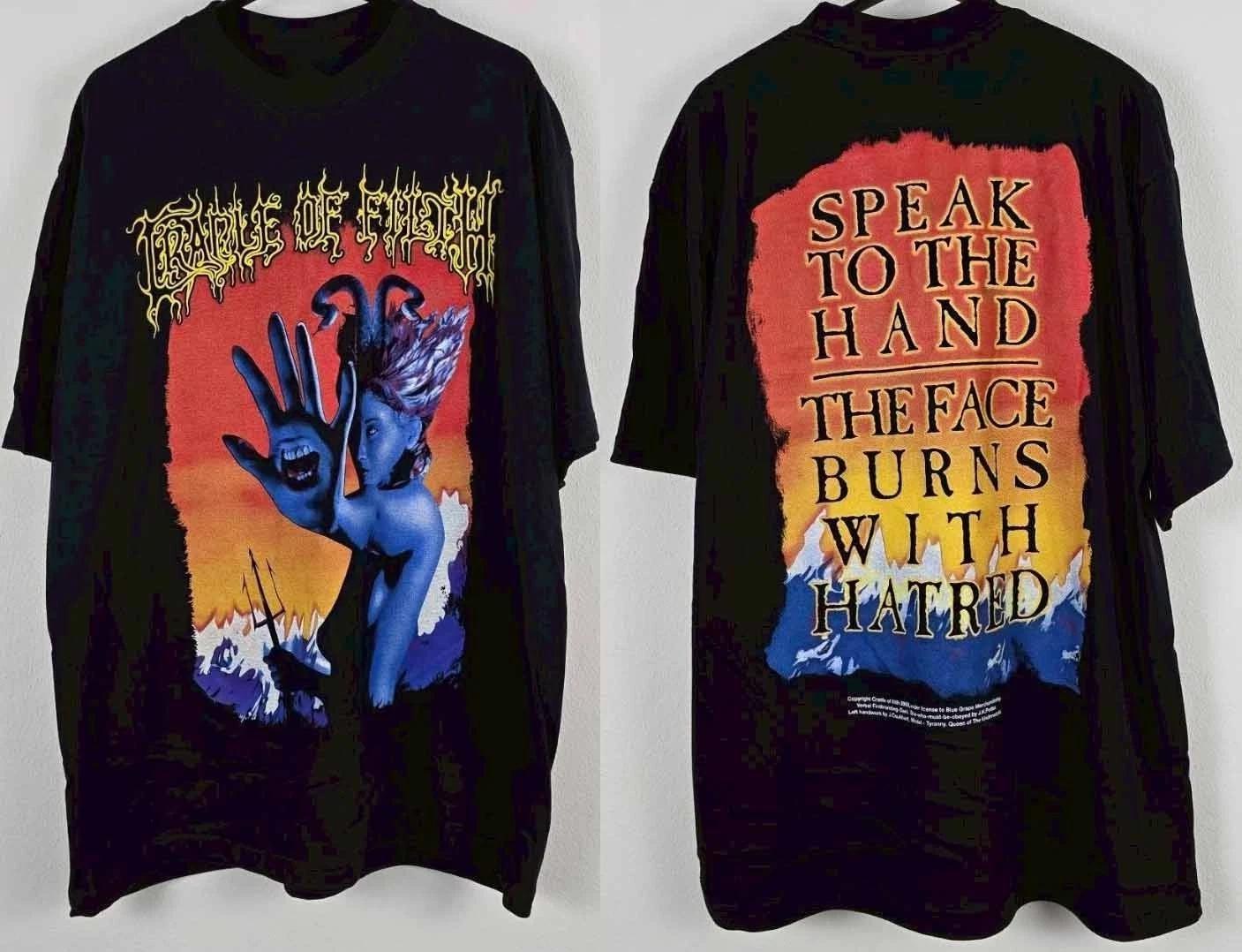 

Cradle Of Filth 2 Sides Speak To The Hand T-Shirt Black Unisex S-5XL S