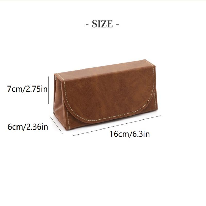 Premium PU Large Capacity Men's Eyeglass Case Shockproof Portable Glasses Storage Box Eyeglass Box For Gift