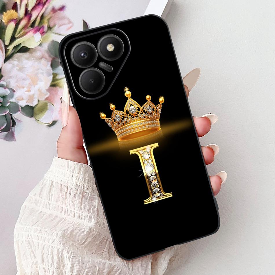 For Tecno Pova 7 5G Fashion Crown Letter Phone Case For Tecno LJ7 Pova7 Soft Silicone TPU Bumpers
