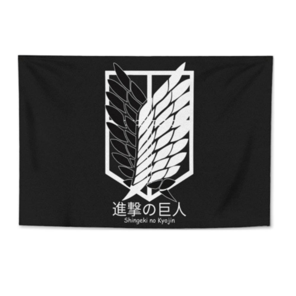 Tapestry Anime L'Attacco dei Giganti Arte Giapponese Levi Ackerman Titani AOT Decorazione Murale Fantasy Tema Libertà Esposizione per la Casa