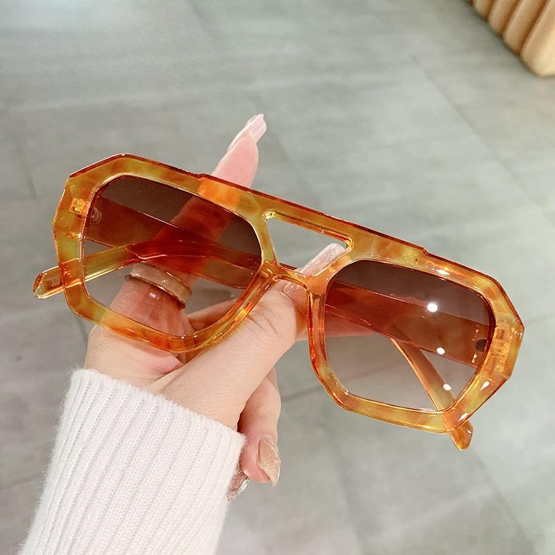 Men Women Double Bridge Sunglasses Fashion Oversized Gradient Eyewear Shades Fashion Luxury Uv400 Sun Glasses For Ladies