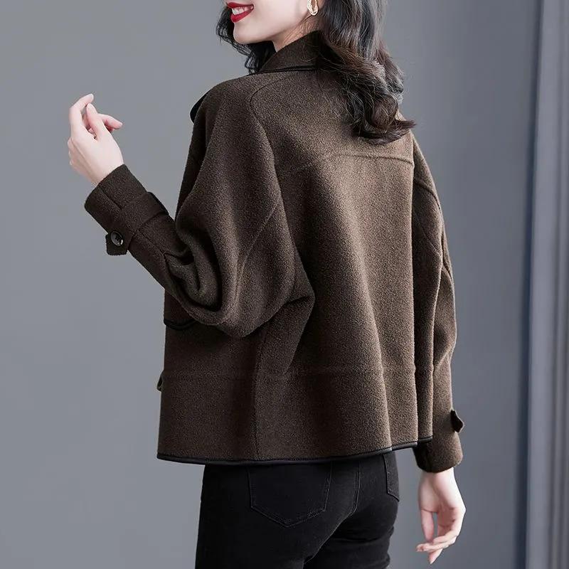 Double-sided Woolen Short Coat Women's Spring Autumn New Thickened Fashionable Top