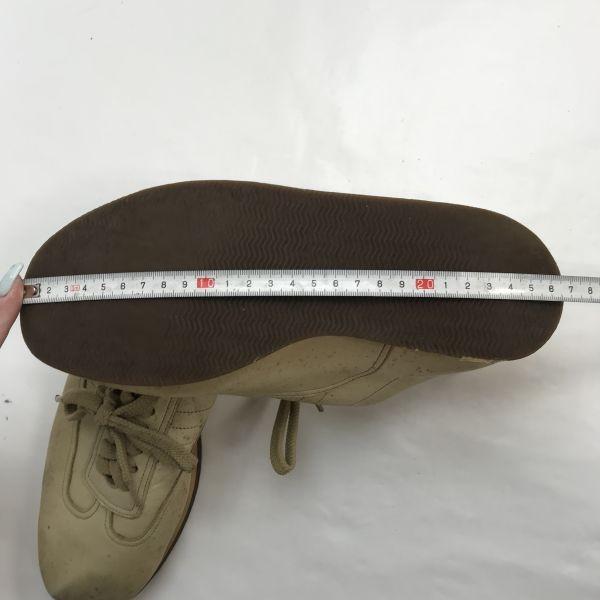 Burberry LONDON Leather Shoes Sneakers Beige Tan Check Pattern Size 24.5(USED)