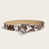 Edgy Punk Rock Women's Waist Belt For Jeans Buckles Charm PU Leather Adjustable Strap