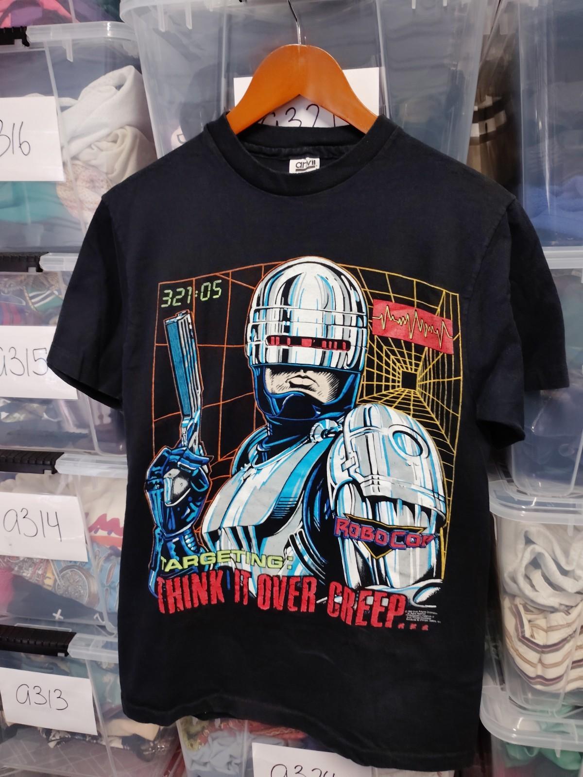 Vintage 1990 Orion RoboCop Targeting Think It Over Creep Promo T- M A344 Unisex T-Shirt XXXXL