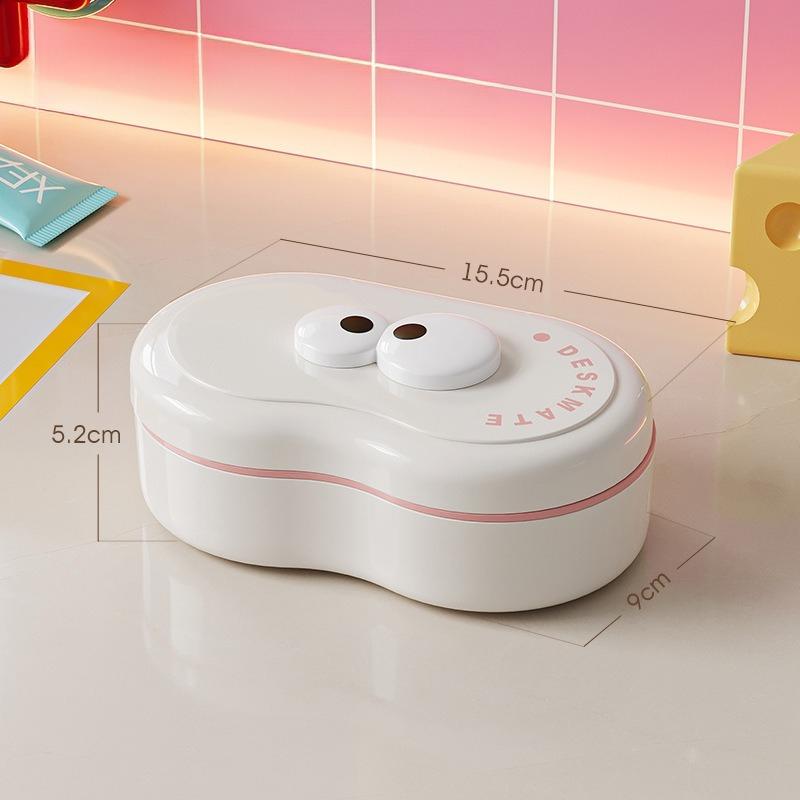 

High-value Large Drain Soap Box with Lid Student Dormitory Soap Storage Box Household рожевий
