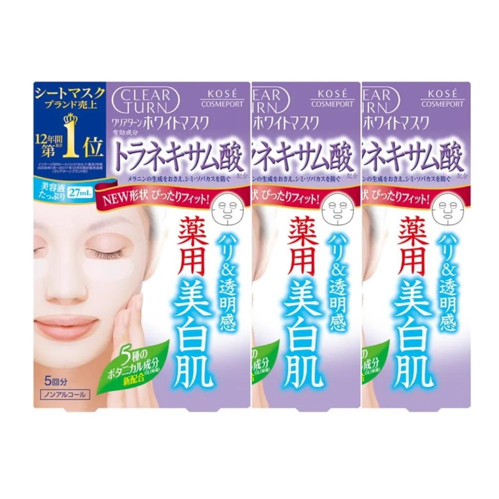 

KOSE Clear Turn White Mask Pack Tranexamic Acid 5-Pack (3 Packs)