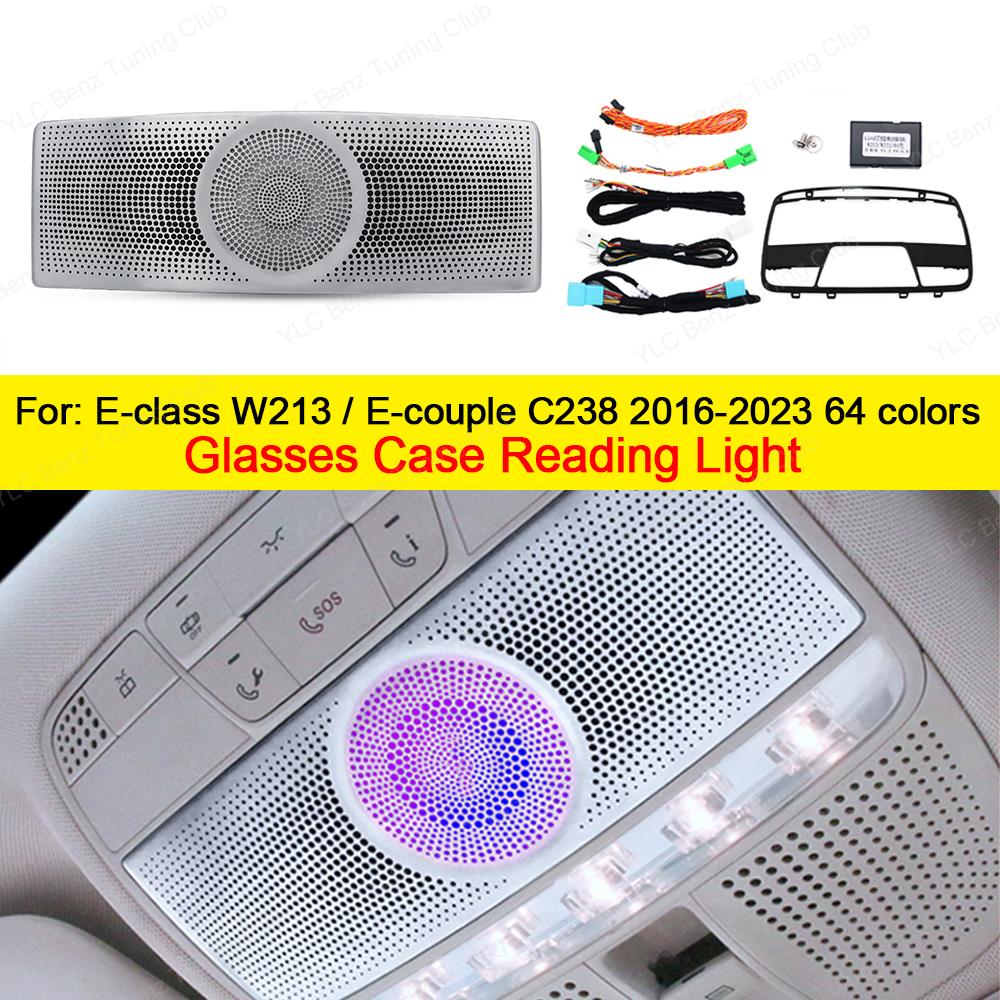 64 Colors LED Air Vents For Mercedes Benz W213 E-Class Coupe AMG E43 E53 E250 3D Rotating Tweeter Speaker Interior Ambient Light