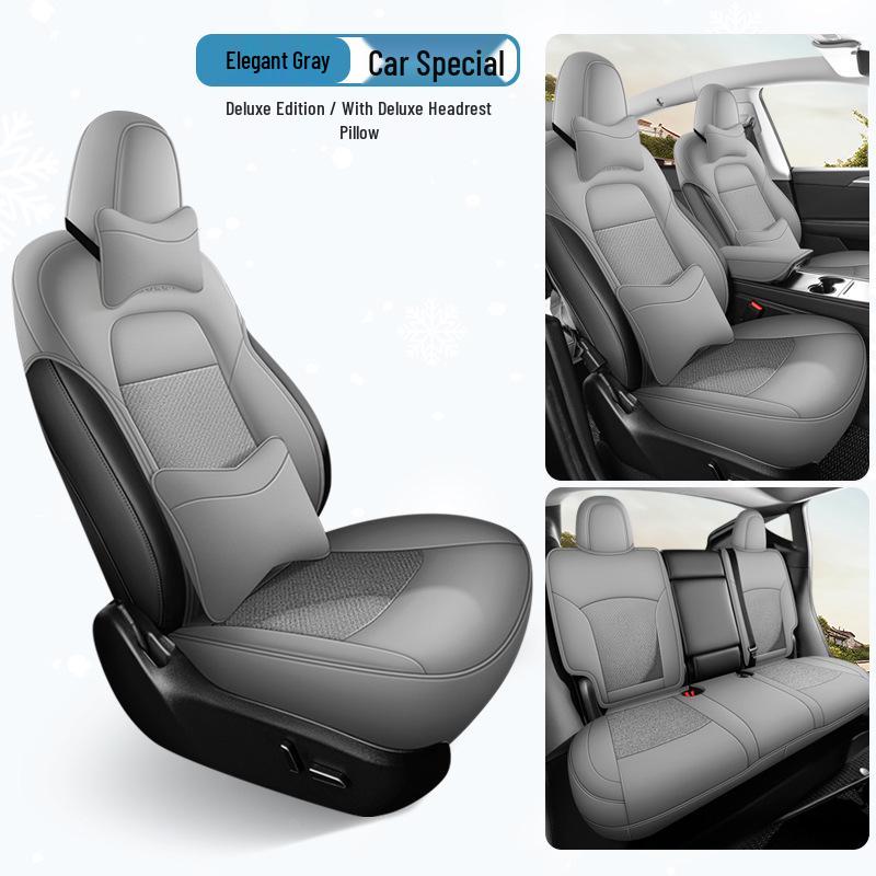 Tesla Model Y Dedicated Semi-Wrap Seat Cushion, All-Season Universal Cover, Car Interior Accessory