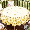 1 Piece Of Spring And Summer Floral-Themed Round And Rectangular Tablecloths, Available In Various Sizes, Yellow Daisy And Bee Pattern Printing Design