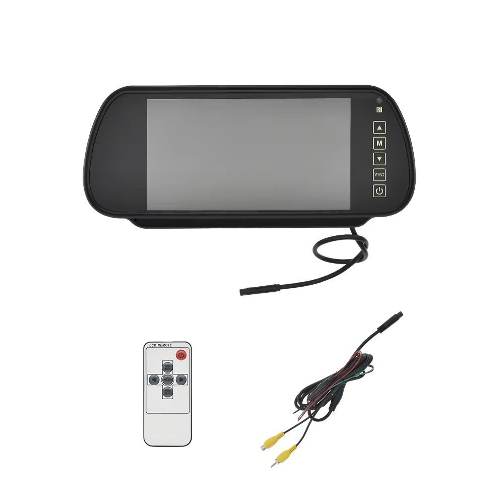 7-дюймовый автомобильный монитор заднего вида с камерой, зеркало заднего вида для парковки, TFT LCD HD экран, универсальный красный