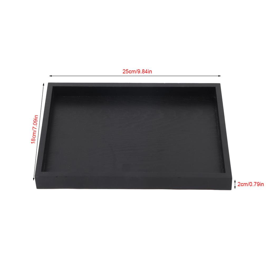 Rectangle Shape Solid Wood Tea Coffee Snack Food Serving Tray Plate Restaurant Trays