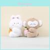 Fluffy Rabbit Plush Toy With Pp Cotton Filling For Kids Keychain Decor