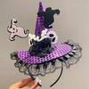 Pumpkin Halloween Party Hair Band Ghost Cone Hat Hair Hoop Cute Halloween Witch Hat Headband  Girl
