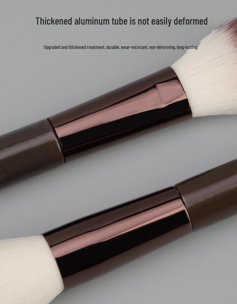 13-Piece Brown Makeup Brush Set: Soft Brushes for Concealer, Lip, Eyeshadow, Powder, and Detail Work.