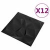 Wall Panels 12 pcs Diamond Black 50 x 50 cm XPS Foam
