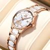 OLEVS Women's Cute Waterproof Watch with Japanese Movement, Luminous Display, Date Function, White