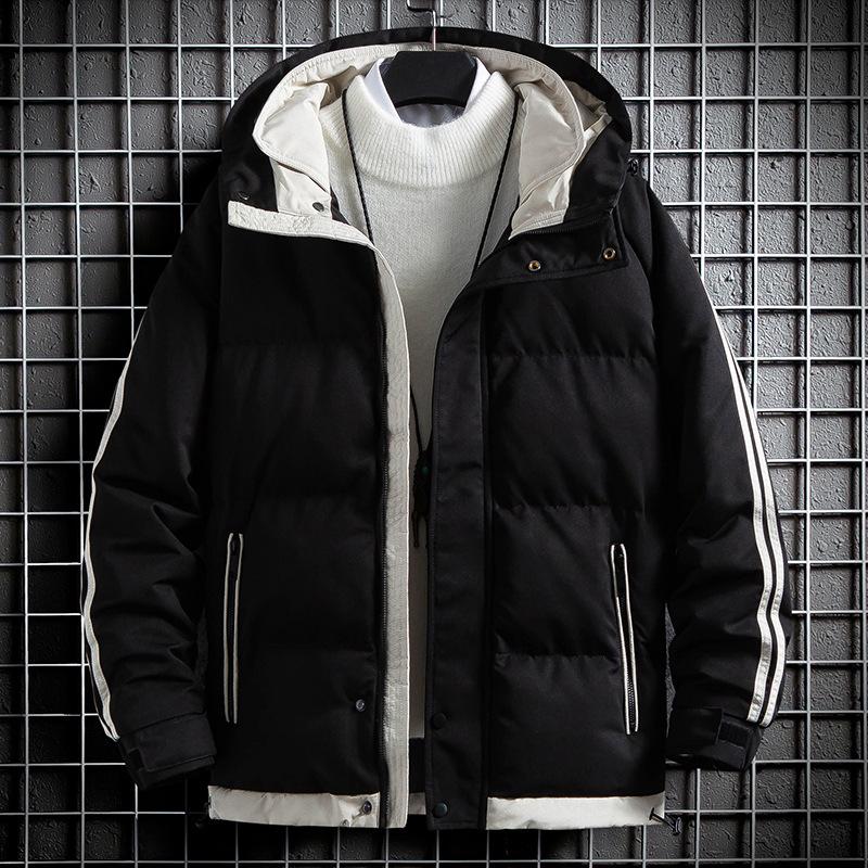 Vestiti di Cotone da Uomo Autunno e Inverno Nuovi Vestiti Imbottiti di Cotone Giovanili Versione Coreana Ampi Casual con Cappuccio Giacca da Uomo