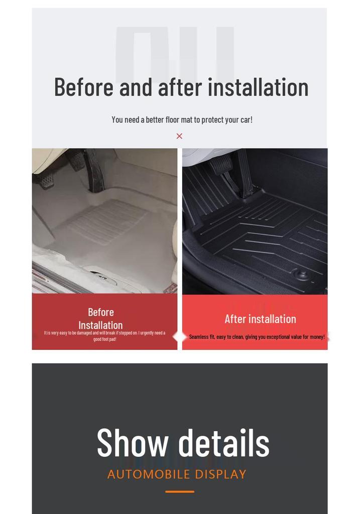 Non-Slip, Waterproof TPE Floor Mats & Door Sill Set for BYD Tang/DMi/EV/LDM-P