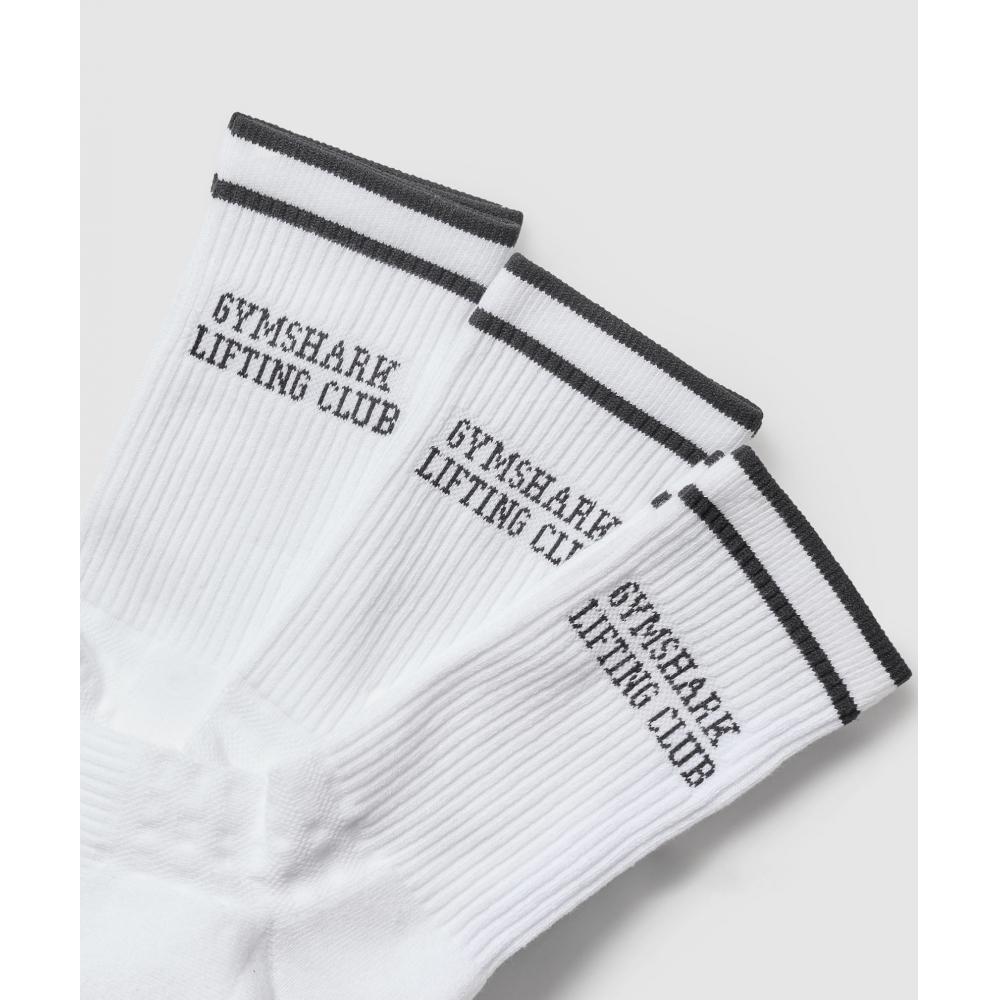 Gymshark Lifting Club Stripe 3pk White Black I1c2m Wb86