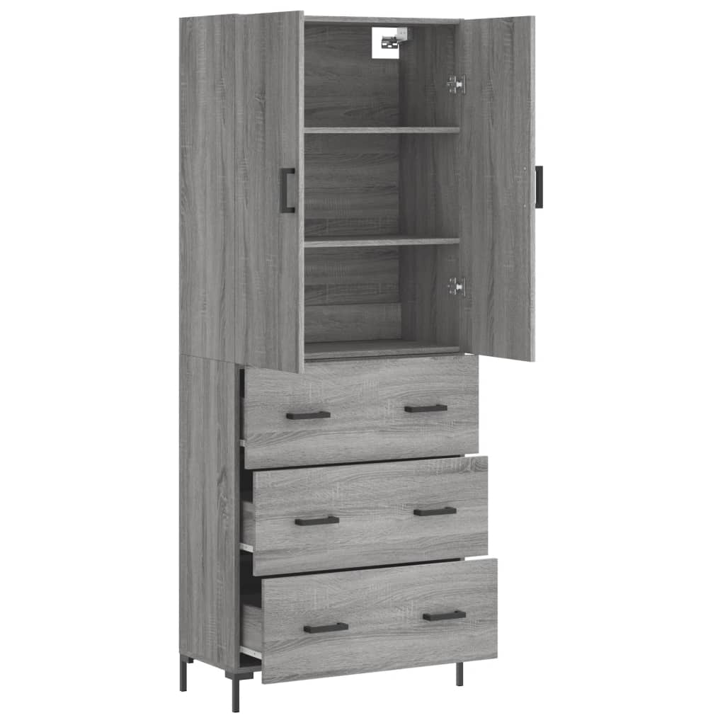 Highboard Grey Sonoma 69.5 x 34 x 180 cm Particleboard