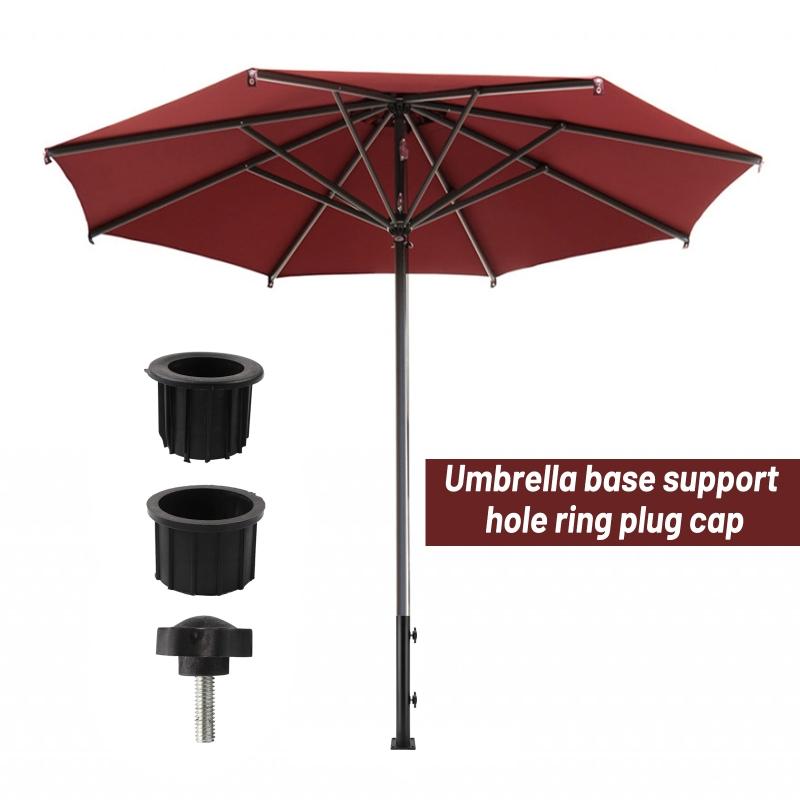 Pack of 6pcs Patio Umbrella Base Support Hole Ring Plug Cover Cap Outdoor Parasol Base Accessories for Balcony Backyard