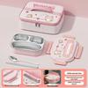 304 Stainless Steel Insulated Bento Box - Student Lunchbox with Food Compartments
