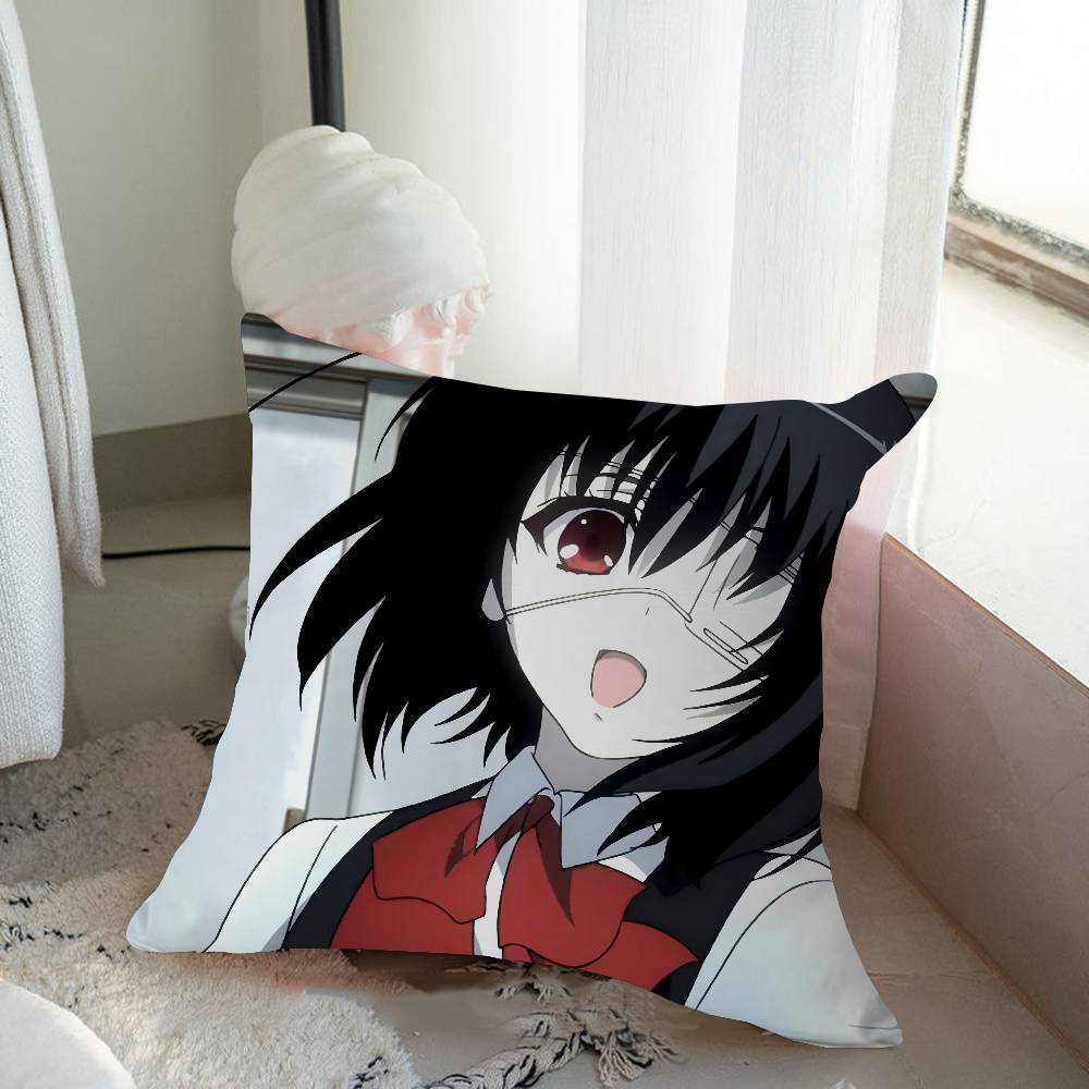 

M-Misaki Mei Cartoon Animation Cushion Cover Inches Farmhouse Decor Home Throw Pillow Covers For Couch Decorations 16x16Inch