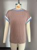 Women's Crew Neck Short Sleeve Knit Top Loose Fit Streetwear Casual Tee