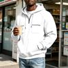 Men's Hooded Jacket with Multiple Pockets Casual Athletic Raglan Sleeve Outerwear